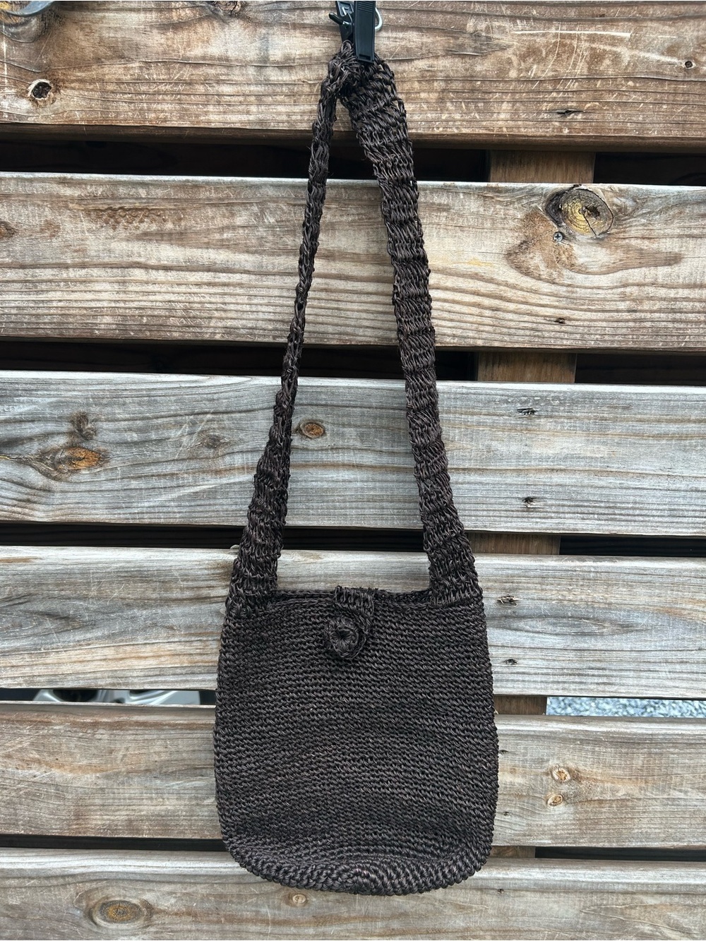 Handwoven Crochet French Crossbody Bag